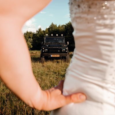 Trouwreportage met auto